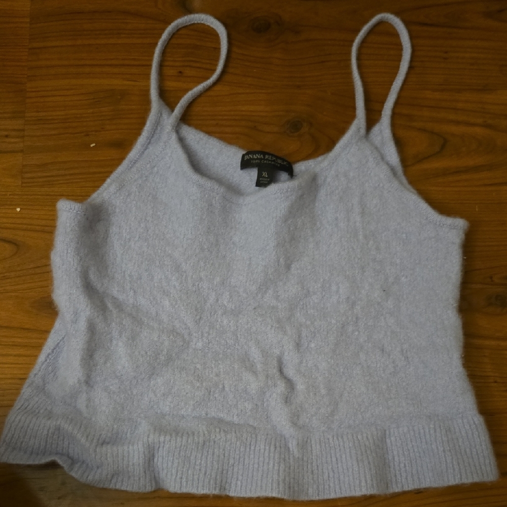 Banana Republic 100% Cashmere Baby Blue Camisole Top